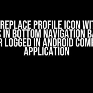 How to Replace Profile Icon with Name Initials in Bottom Navigation Bar Once User Logged in Android Compose Application