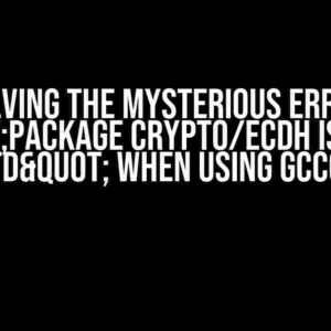 Solving the Mysterious Error: “"package crypto/ecdh is not in std" when using gccgo